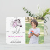 動物サファリ誕生日写真招待状 招待状 (スタンド正面)