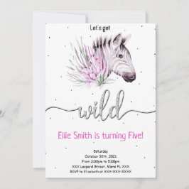 動物サファリ誕生日招待状 招待状