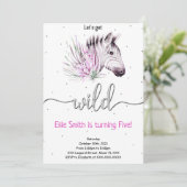 動物サファリ誕生日招待状 招待状 (スタンド正面)