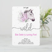 動物サファリ誕生日招待状 招待状 (スタンド正面)