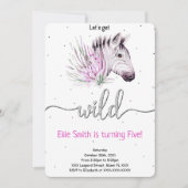 動物サファリ誕生日招待状 招待状 (正面)