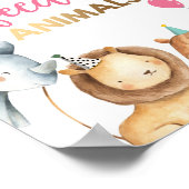 動物サファリ食べ物を与えーの誕生日表の記号を使用しない ポスター (角)