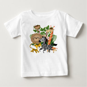 動物サファリ ベビーTシャツ