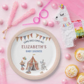 動物サーカスお洒落パーティーベビーシャワー ペーパープレート (パーティー)