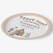 動物サーカスお洒落パーティーベビーシャワー ペーパープレート (アングル)