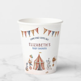 動物サーカスお洒落パーティーベビーシャワー 紙コップ