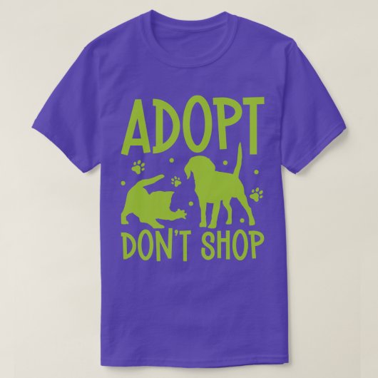 動物シェルターの労働者を採用し、ショップを行わない Tシャツ (デザイン正面)