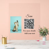 動物シンプル名詳細QRコード追加文字写真 アクリルサイン (ウェディング)