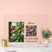 動物シンプル名詳細QRコード追加文字写真 アクリルサイン (ウェディング)