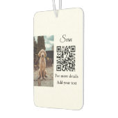 動物シンプル名詳細QRコード追加文字写真 カーエアーフレッシュナー (左)