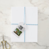 動物シンプル名詳細QRコード追加文字写真 ギフトタグ (より糸つき)