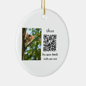 動物シンプル名詳細QRコード追加文字写真 セラミックオーナメント (右)