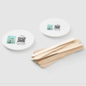 動物シンプル名詳細QRコード追加文字写真 ハンドファン (組立なし)