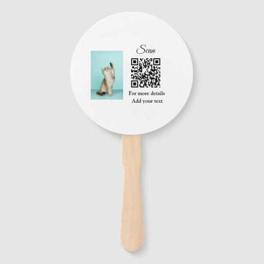 動物シンプル名詳細QRコード追加文字写真 ハンドファン (正面)