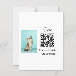 動物シンプル名詳細QRコード追加文字写真 ポストカード