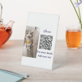 動物シンプル名詳細QRコード追加文字写真 台座サイン (インサイチュ)