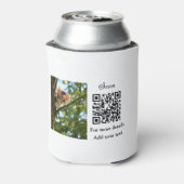 動物シンプル名詳細QRコード追加文字写真 缶クーラー (缶裏面)