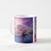 動物スカルインデザートサンセットコーヒーマグ コーヒーマグカップ (正面左)