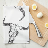 動物スカル キッチンタオル (四つ折り)