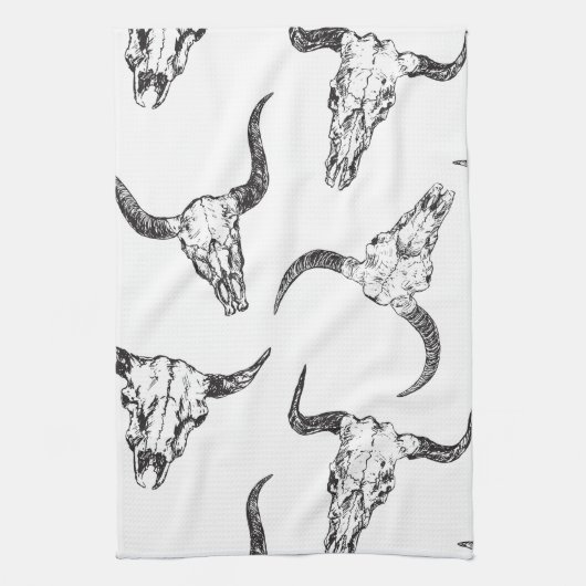 動物スカル キッチンタオル (縦)