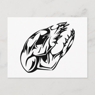 動物スカル ポストカード