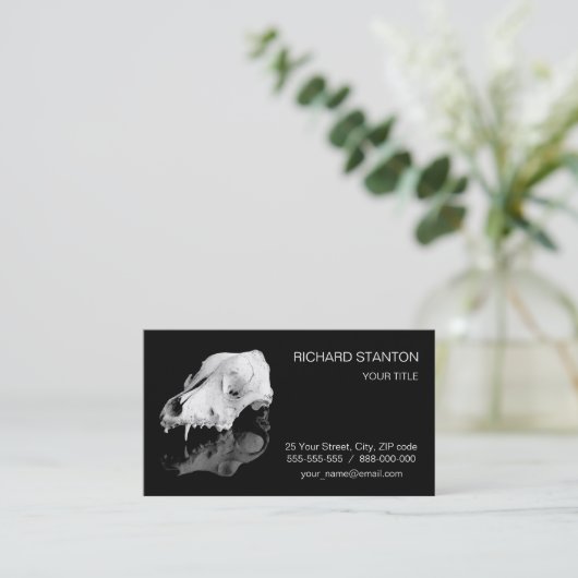 動物スカル 名刺 (スタンド正面)