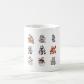 動物スタック�かわいい動物アートを楽しむ コーヒーマグカップ (中央)