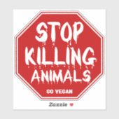 動物ストップ殺し、ビーガン活動 シール (シート)