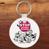 動物ストップ虐待 キーホルダー (正面)