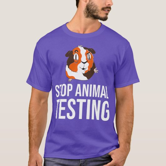 動物ストップ試験ギニア豚ハムスター齧歯動物 Tシャツ (正面)