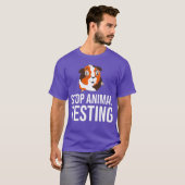 動物ストップ試験ギニア豚ハムスター齧歯動物 Tシャツ (正面フル)