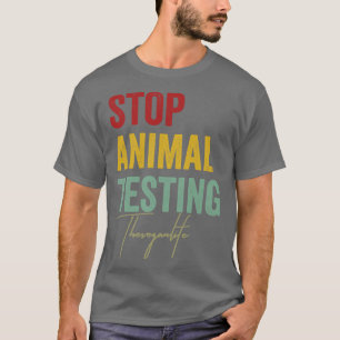 動物ストップ試験ビーガン動物権利運動 Tシャツ