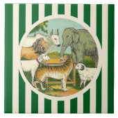 動物ストライプのの不気味な タイル (正面)