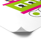 動物ストライプの列車 ポスター (角)