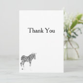 動物ゼブラ印刷ありがとう サンキューカード (スタンド正面)