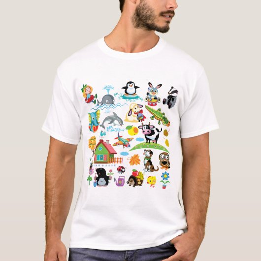 動物デザイン Tシャツ (正面)