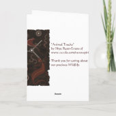 "動物トラック"オーストラリアの原生の芸術カード カード (裏面)