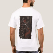 「動物トラック」オーストラリア先住民スタイルティー Tシャツ (裏面)