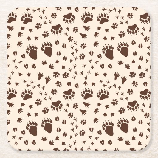 動物トラック スクエアペーパーコースター (正面)