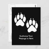 動物トラック ポストカード (正面/裏面)