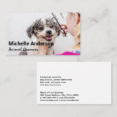 動物トリマー切断ドッグヘア 名刺 (正面/裏面)