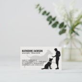 動物トレーナー教えズ 名刺 (スタンド正面)