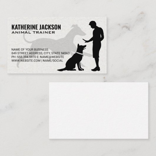 動物トレーナー教えズ 名刺 (正面/裏面)