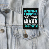 動物トレーナー職業タイトル職業トレーニンおもしろいグ 缶バッジ (インサイチュ)