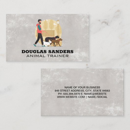 動物トレーナー | ドッグウォーカーインパーク 名刺 (正面/裏面)