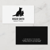 動物トレーナー | 猫好き 名刺 (正面/裏面)