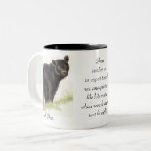 動物トーテム、スピリチュアル、インスピレーション勇気付けられる ツートーンマグカップ (正面左)