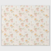 動物バレリーナ模様の包装紙 ラッピングペーパー (フラット)