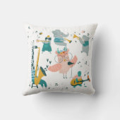 動物バンド付きピンクソンバード誕生日 クッション (裏面)