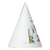 動物バンド付きピンクソンバード誕生日 パーティーハット (左)